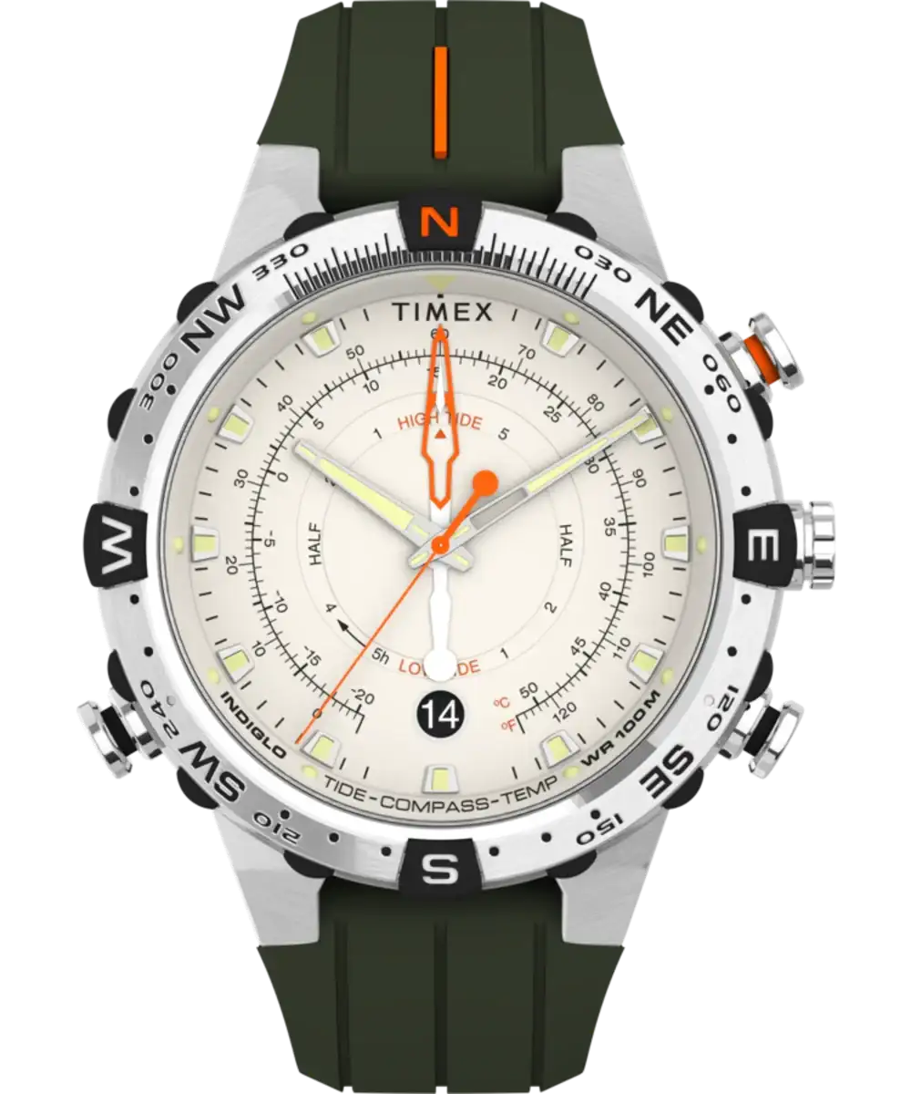 Image of Expedition North® Tide-Temp-Compass 45mm Silicone Strap Watch