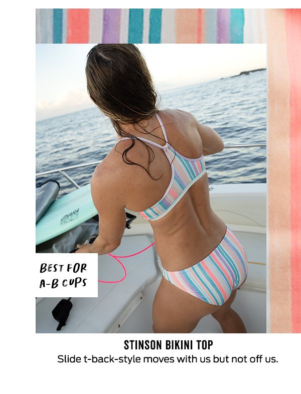 Shop the Stinson Bikini Top - Watercolor Stripe >