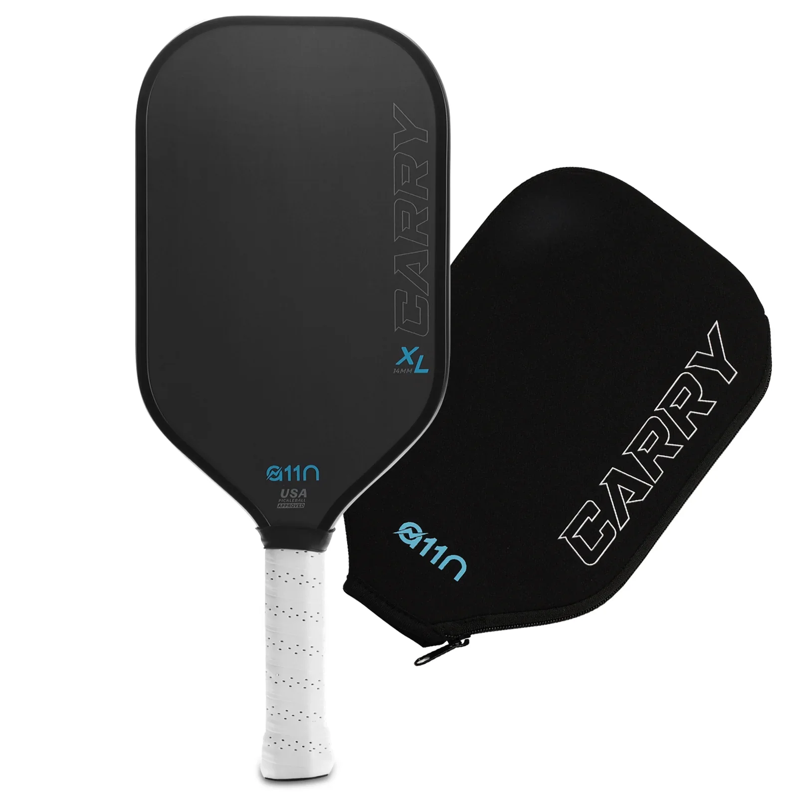 Image of A11N Carry XL Raw Carbon Fiber Pickleball Paddle