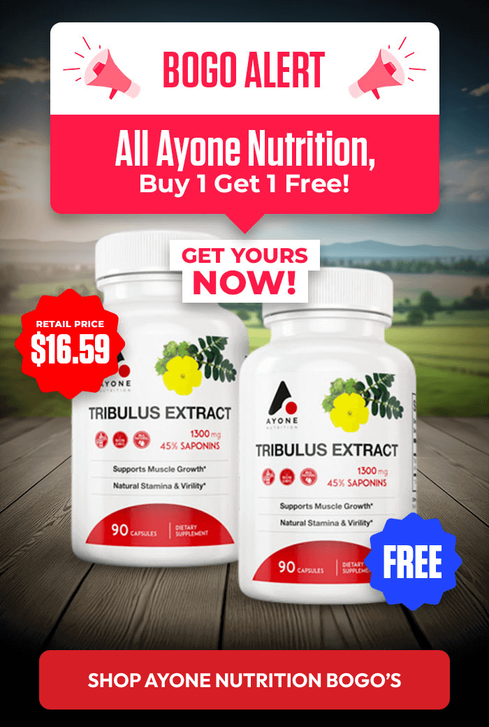 BOGO ALERT! ALL AYONE NUTRITION, BUY 1 GET 1 FREE! GET YOURS NOW!