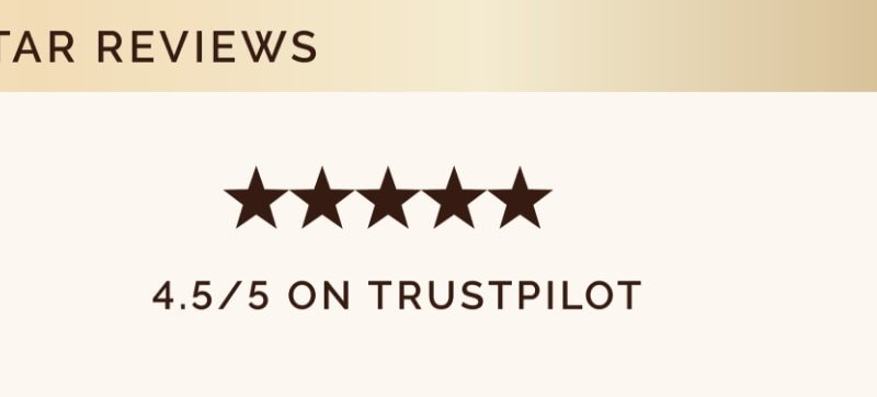 4.5/5 on trustpilot