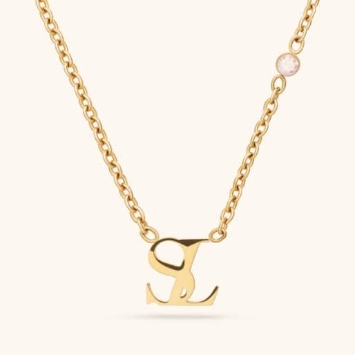 Mini Double Initial Necklace