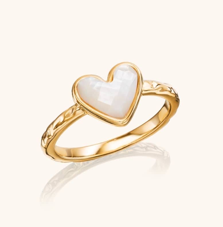 Heart Moonstone Ring