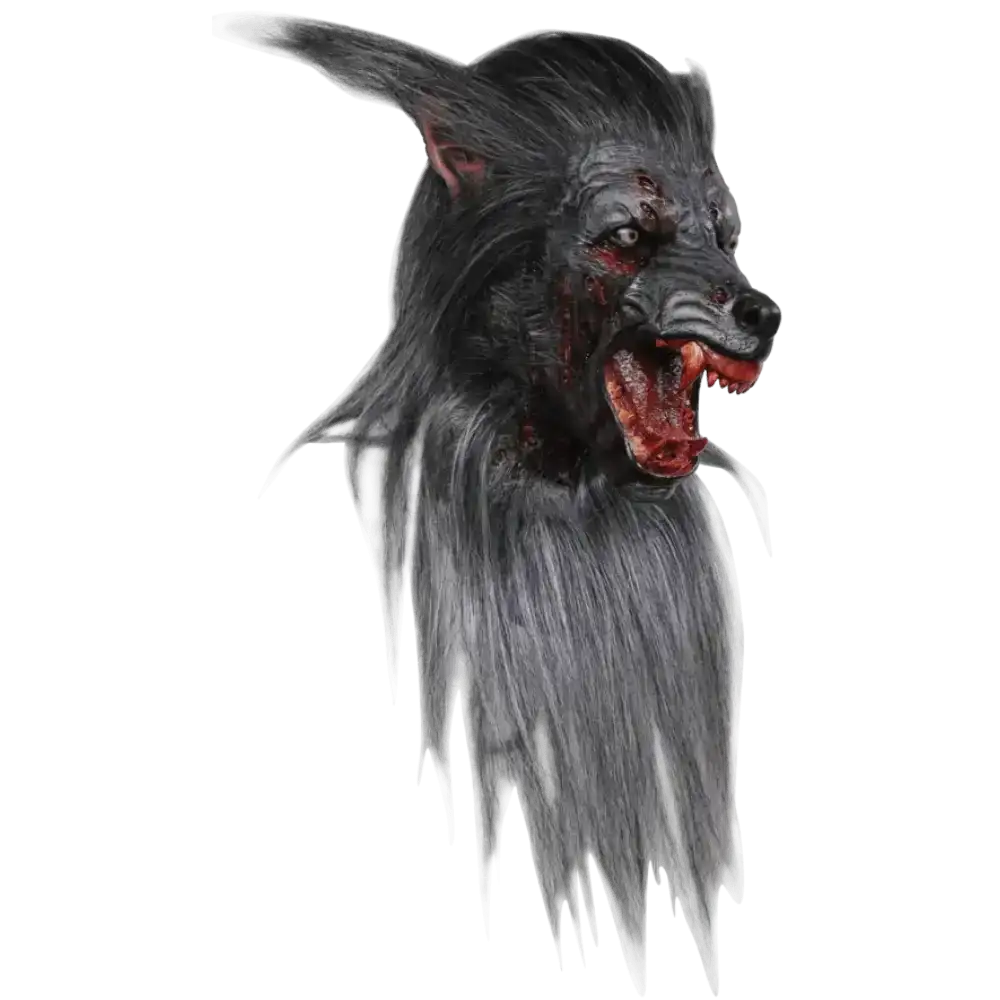 Black Wolf Werewolf Mask