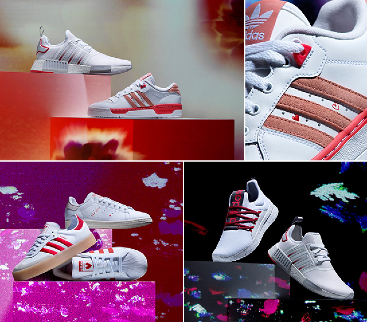 Valentine’s-inspired sneakers and apparel for you and your loved ones.