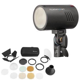 Flashpoint XPLOR 100 Pro TTL R2 Pocket Flash Kit With The Round Head Accessory Kit (Godox AD100 Pro)