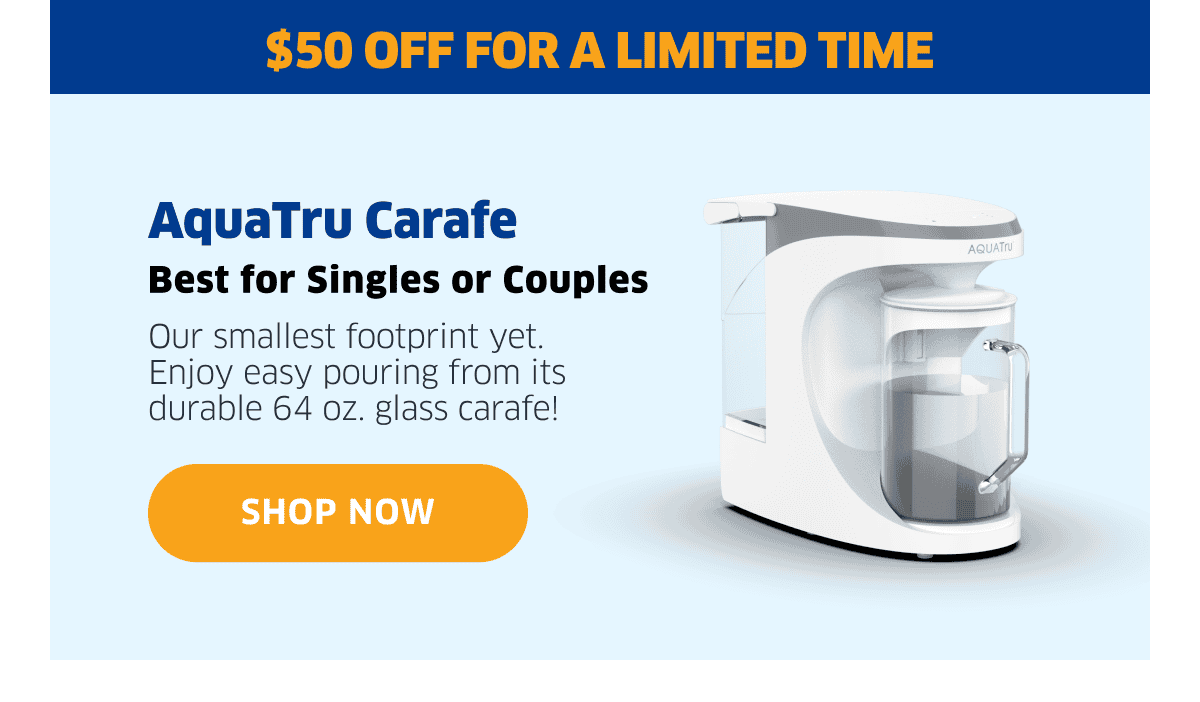 AquaTru Carafe Best for Singles or Couples | Shop Now