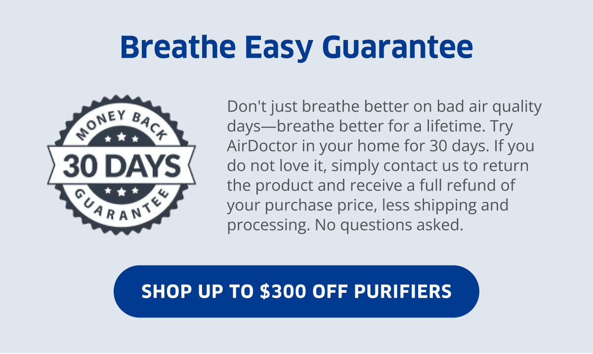 Breathe Easy Guarantee | Shop Up To \\$300 Off Purifiers