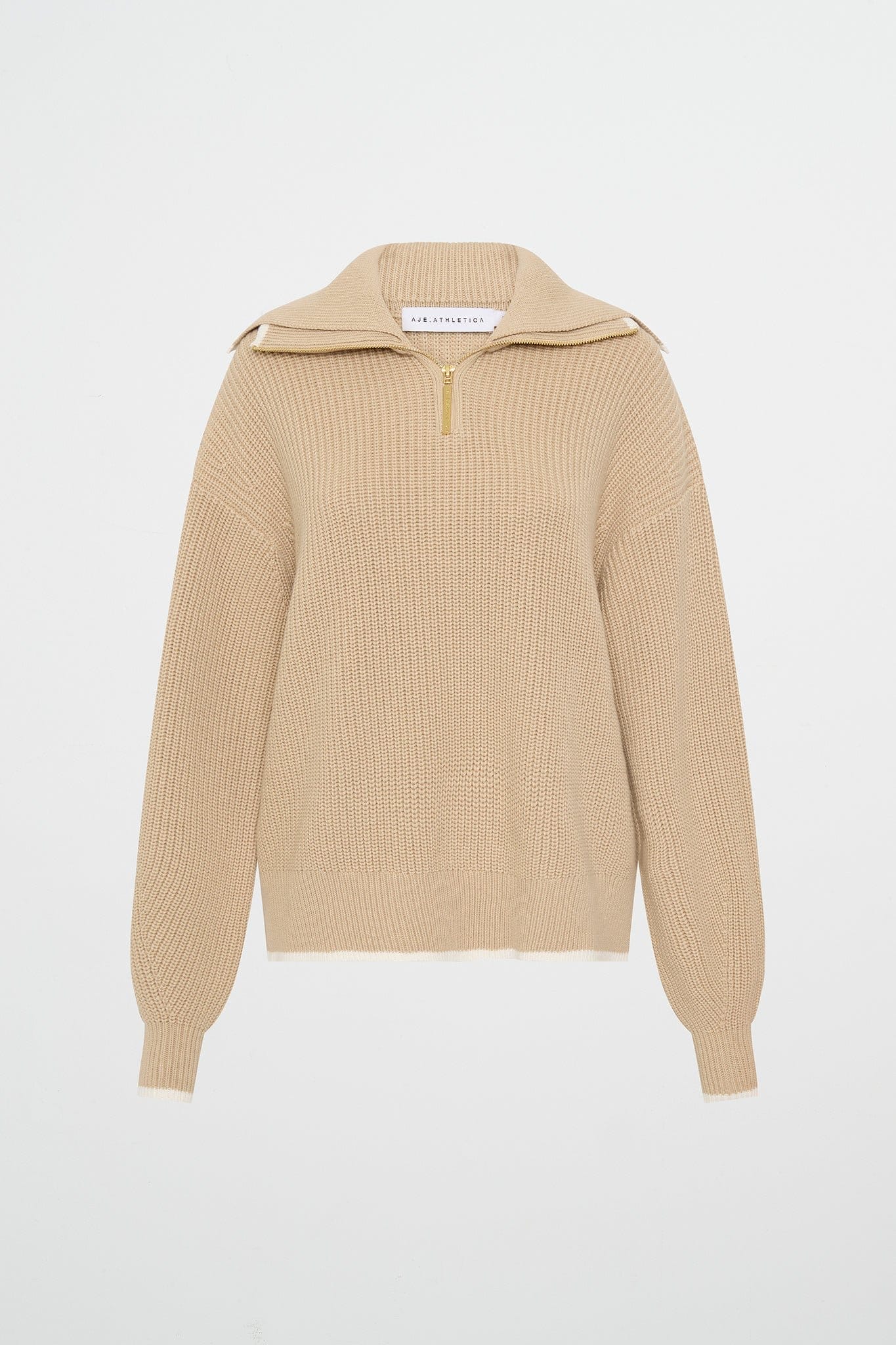 1/4 Zip Ribbed Knit Jumper 431