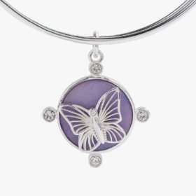 Lavender Butterfly Charm Bangle | Shop Now