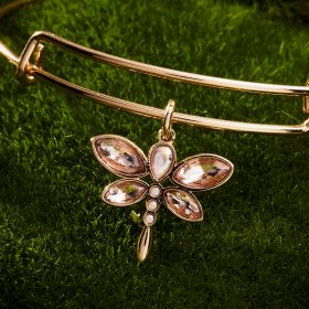 Crystal Dragonfly Bangle | Shop Now