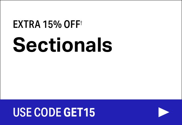 Extra 15% off Sectionals