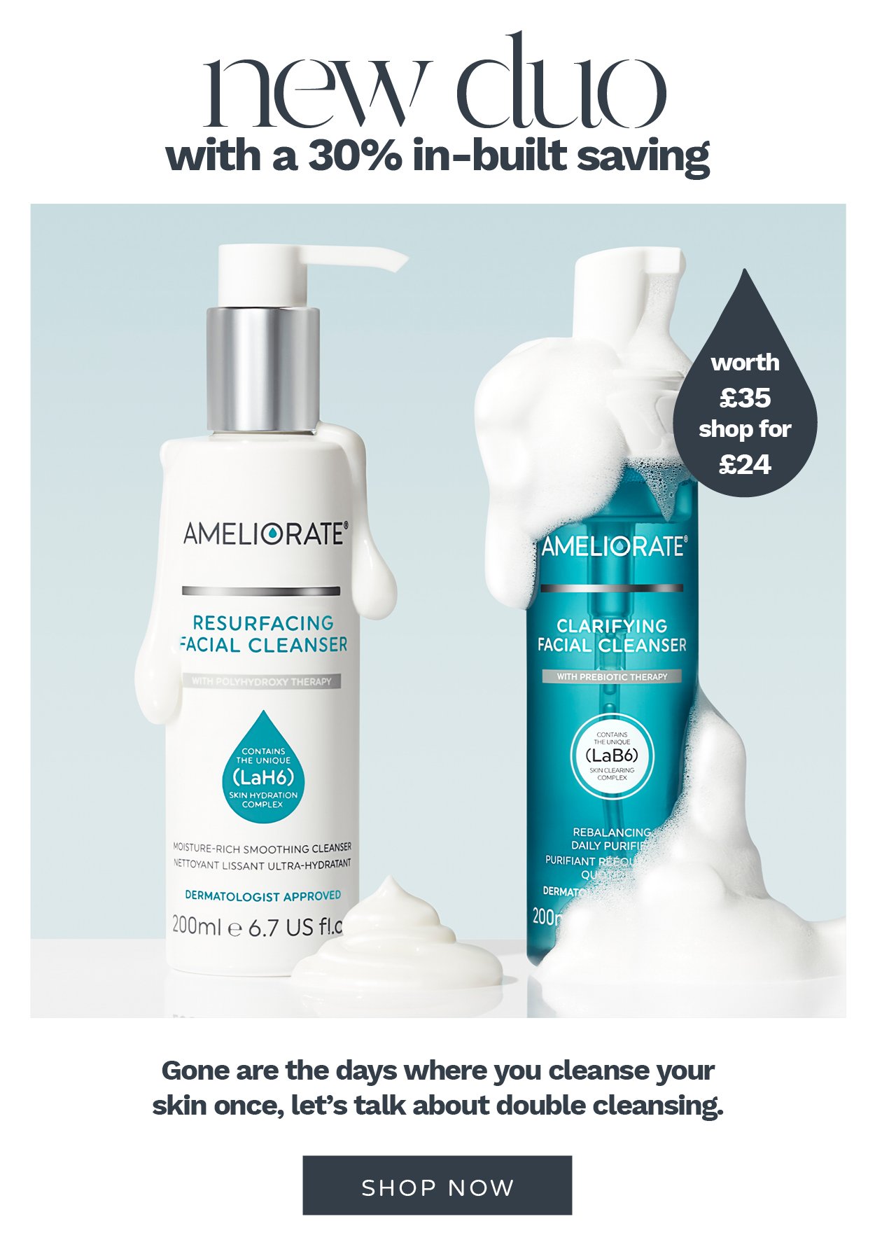 New double cleansing duo now only twenty four pounds