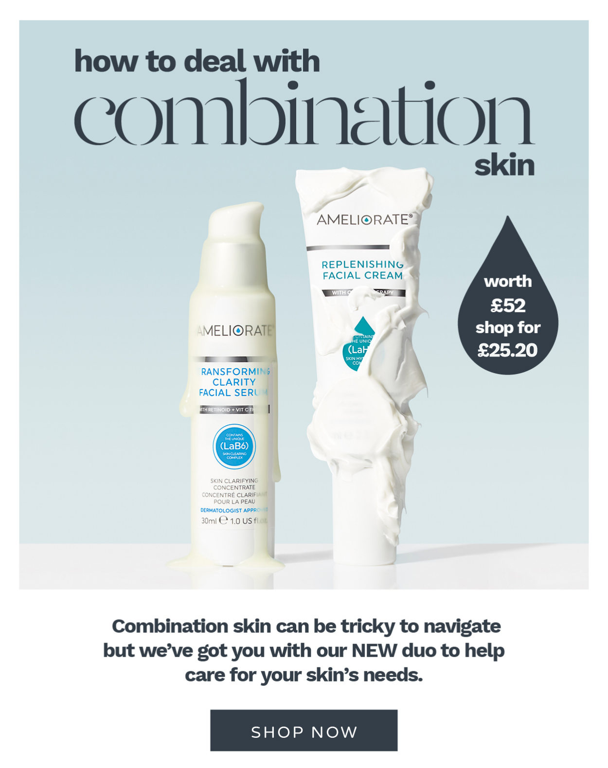 See how our new bundle can help with combination skin