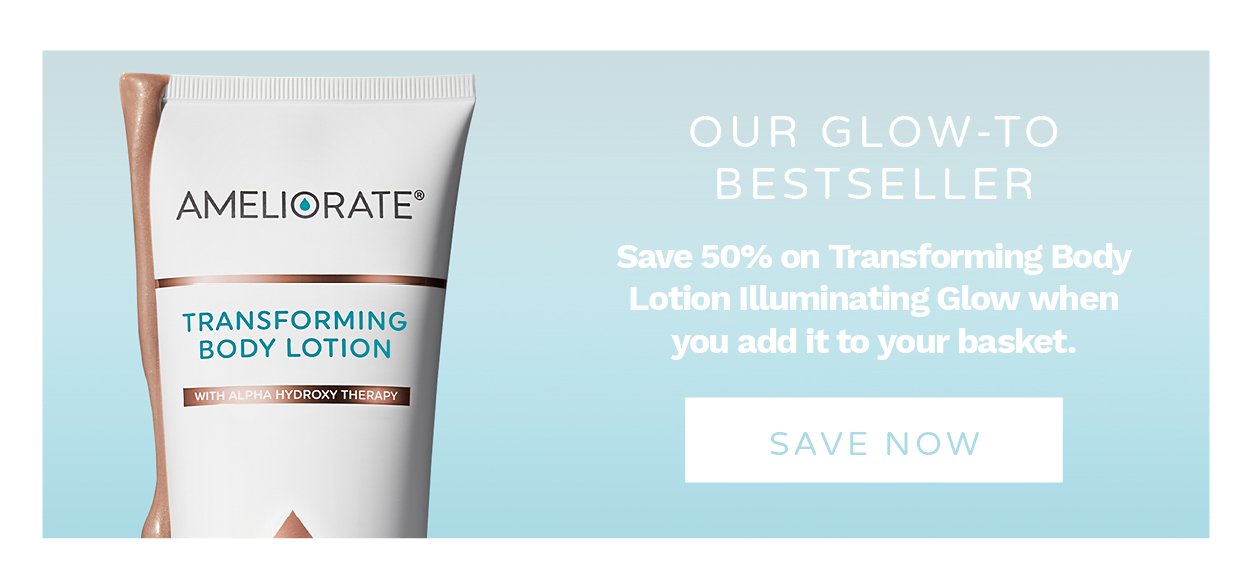 Our best selling transforming body lotion is now half price!