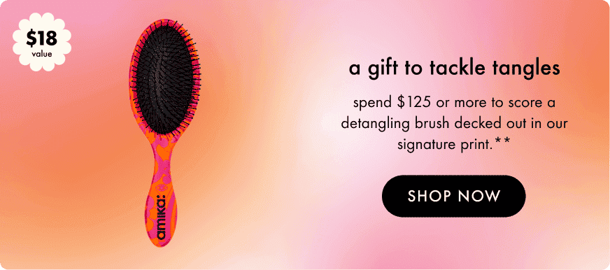 free detangling brush on spent \\$125+