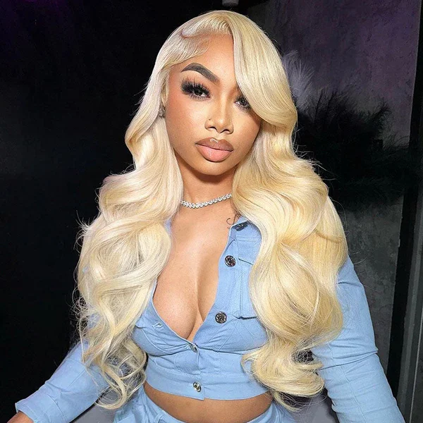 613 Blonde 13x4 Lace Glueless Free Part Long Wig Easily Redyed 100% Virgin Human Hair