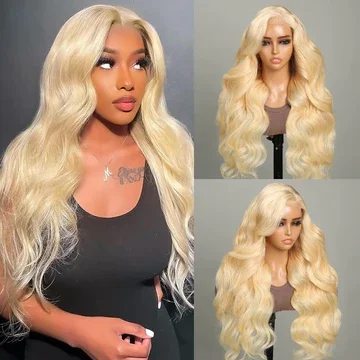 6x5 Lace #613 Blonde Glueless Wear&amp;Go Wigs Straight/Body Wave Human Hair Customizable Colors