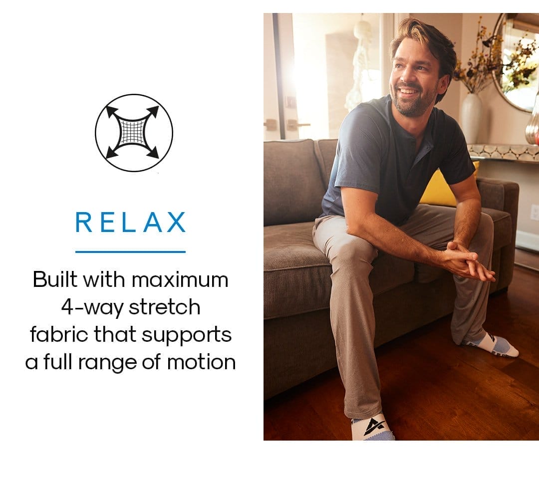 Temperature regulating technology goes to work when you need it. 4-Way stretch fabric is free-flowing and flexible, so it moves easily and naturally with your body. ZERO DISTRACTIONS Tagless labels for enhanced comfort and a good nights sleep.