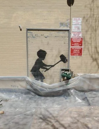 Zabar’s Banksy Mural Encased in Plexiglass Amid Construction