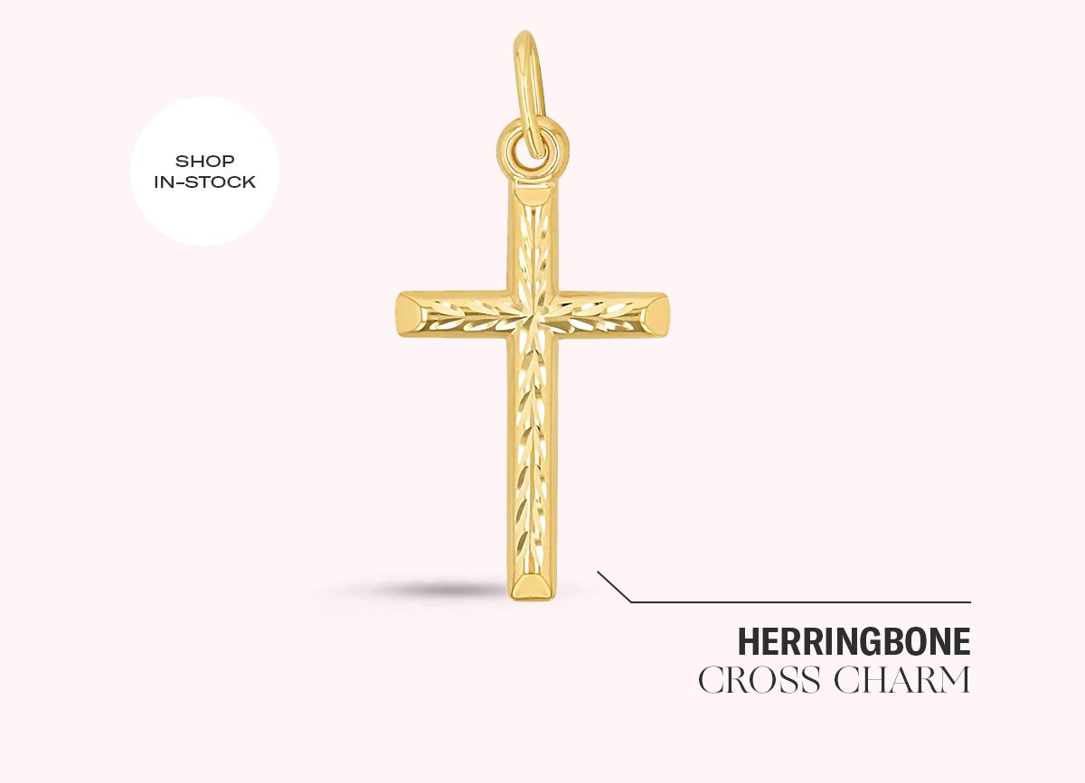 Shop >> Herringbone Cross Charm