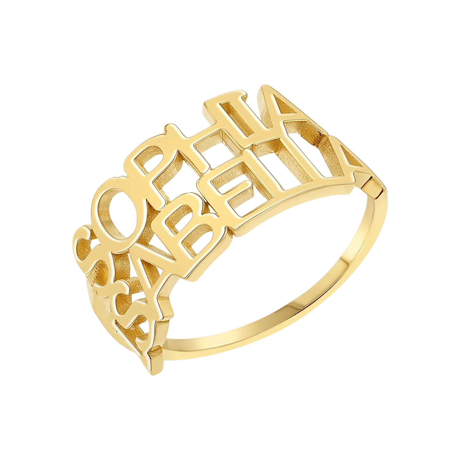 Image of Linear Double Name Ring