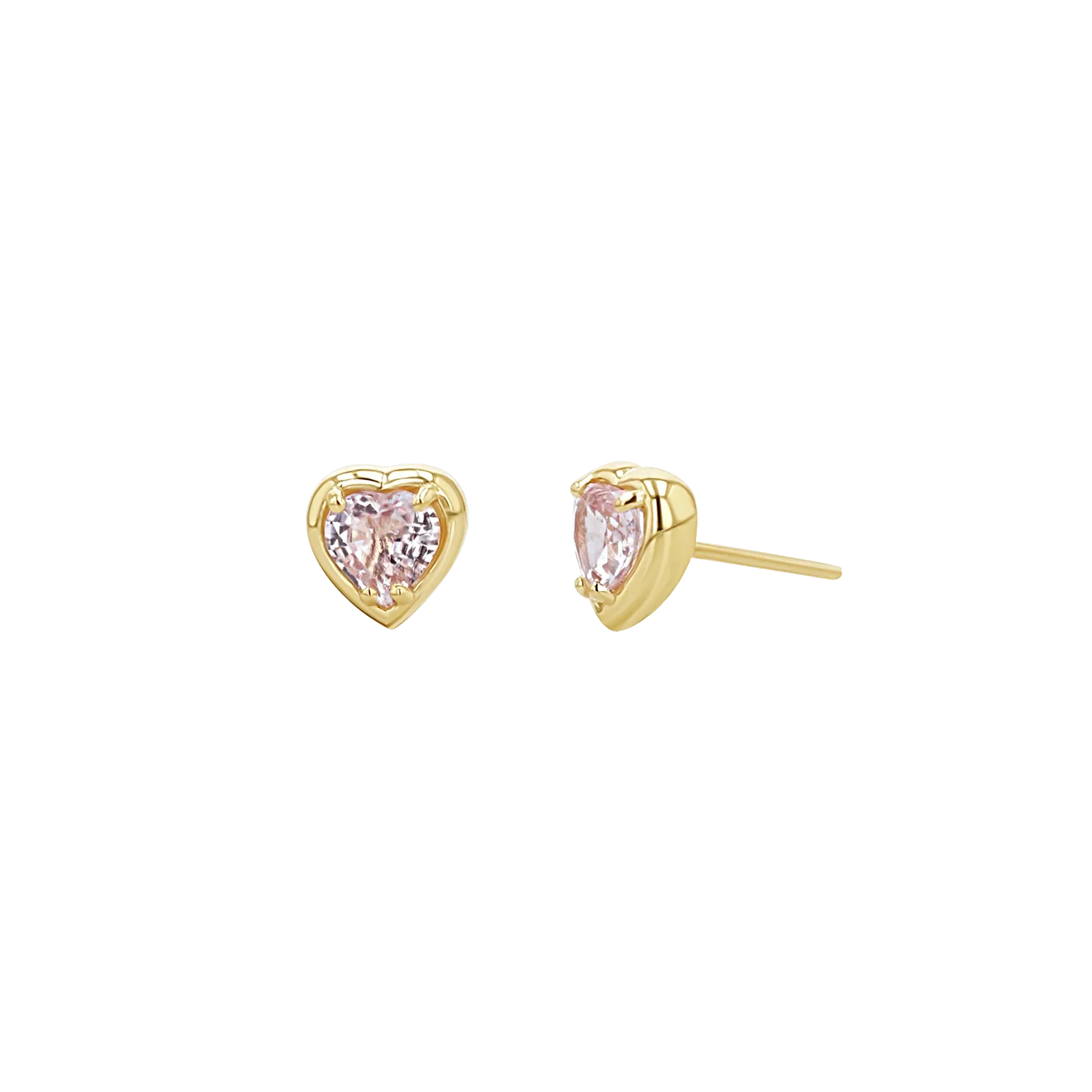 Image of Sapphire Heart Stud Earrings