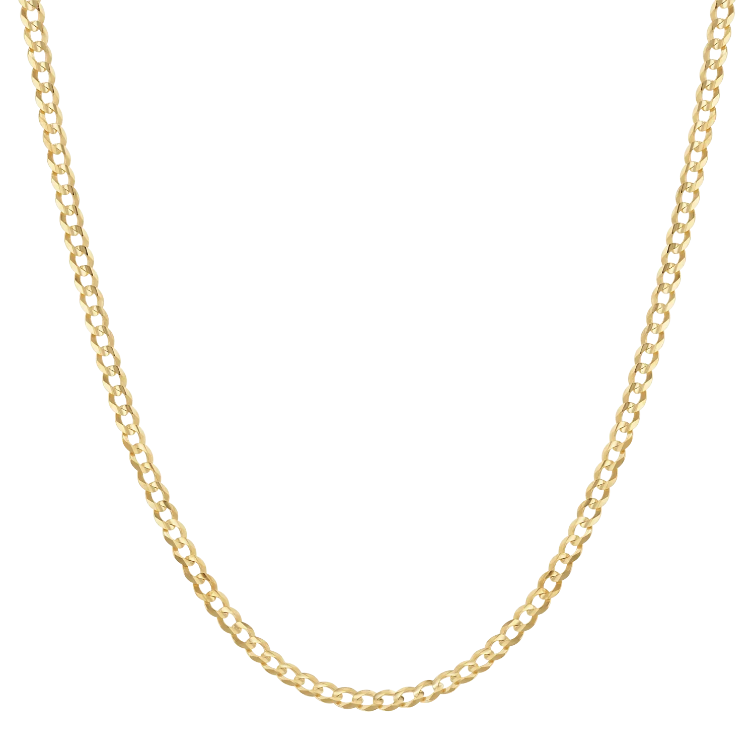 Image of 14K Diamond Cut Cuban Link Chain Necklace