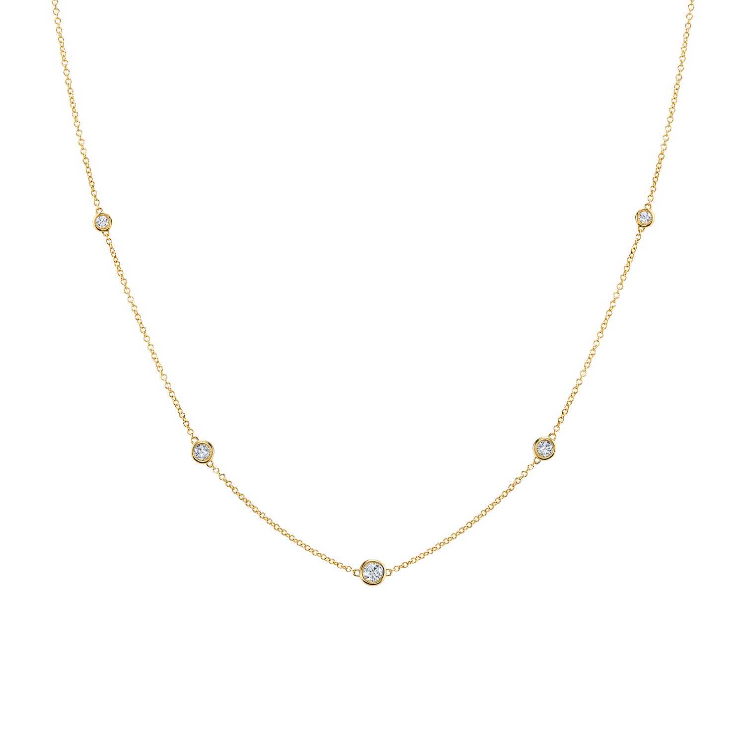 Image of Diamond Bezel Strand Necklace