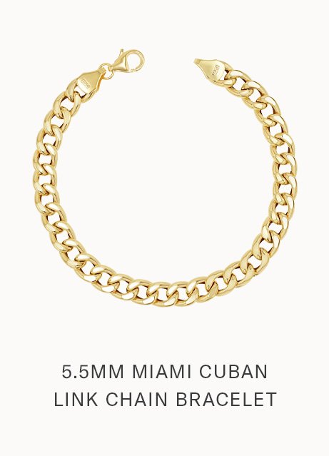 5.5mm Miami Cuban Link Chain Bracelet