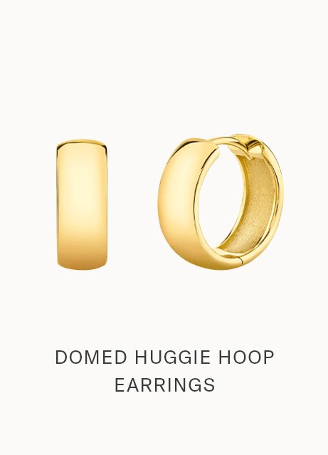 Domed Huggie Hoop Earrings