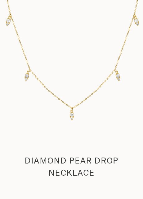 Diamond Pear Drop Necklace