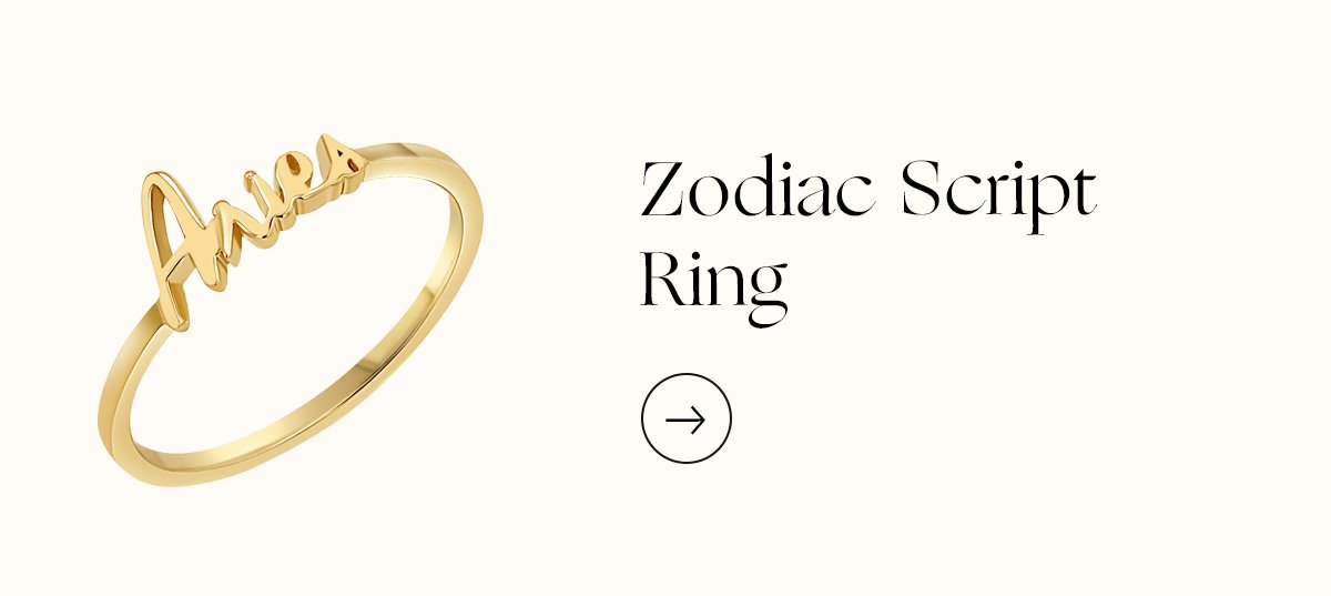 Zodiac Script Ring
