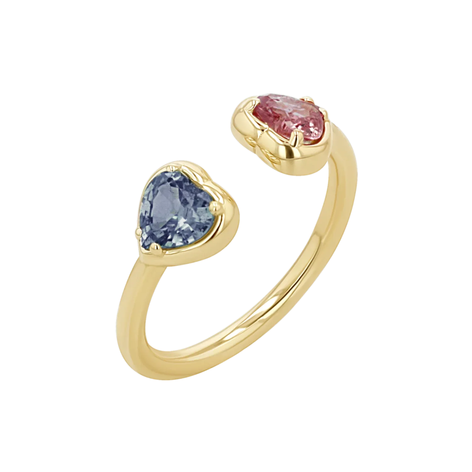 Image of Sapphire Heart Duo Wrap Ring