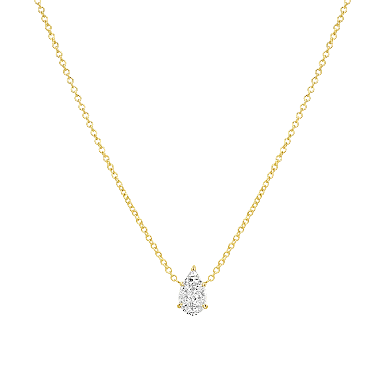 Image of Pear Shape Illusion Set Diamond Necklace