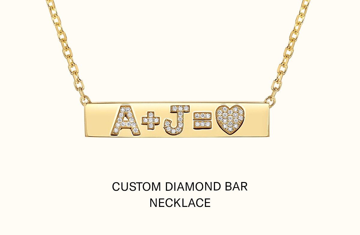 Custom Diamond Bar Necklace