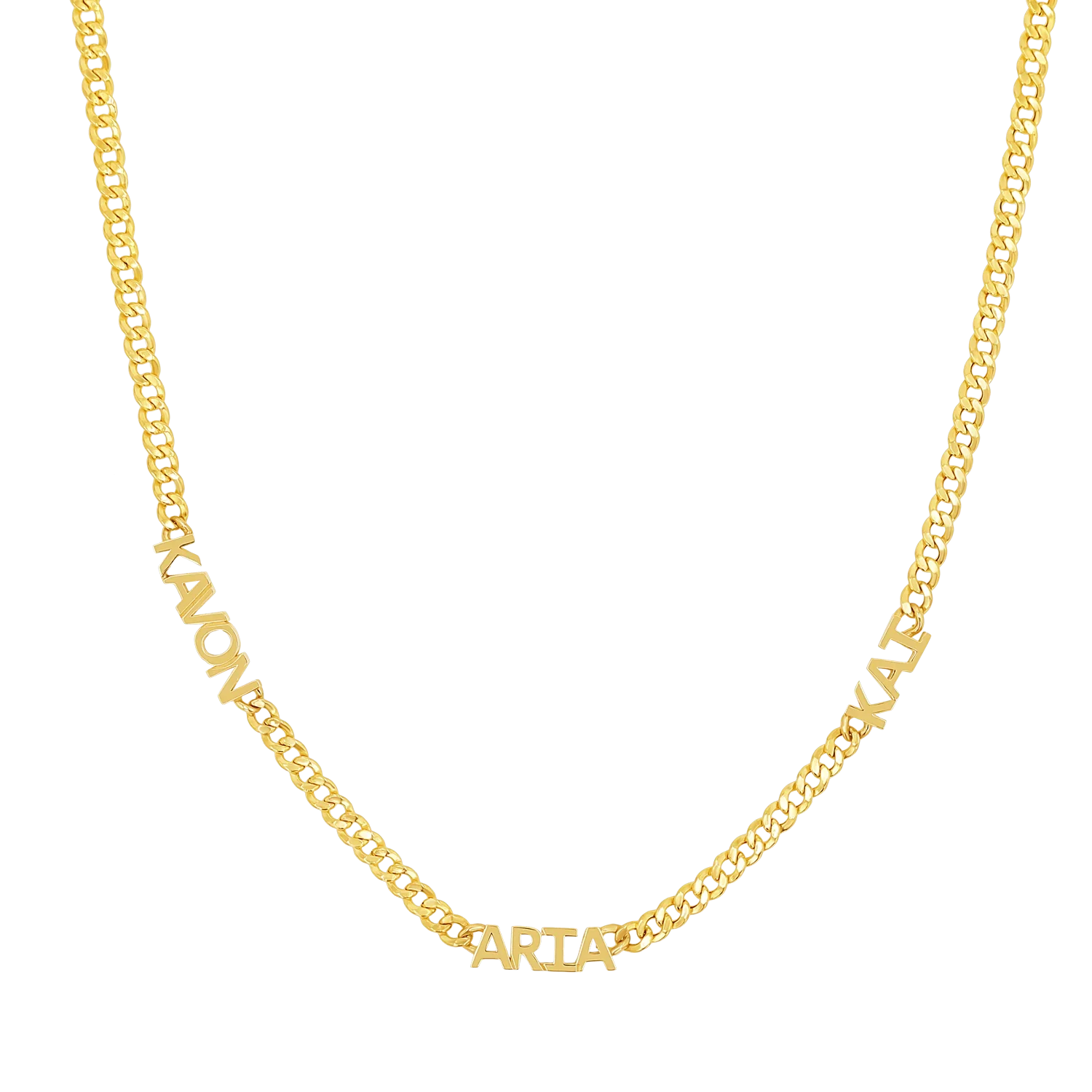 Image of Mini Name Cuban Chain Necklace