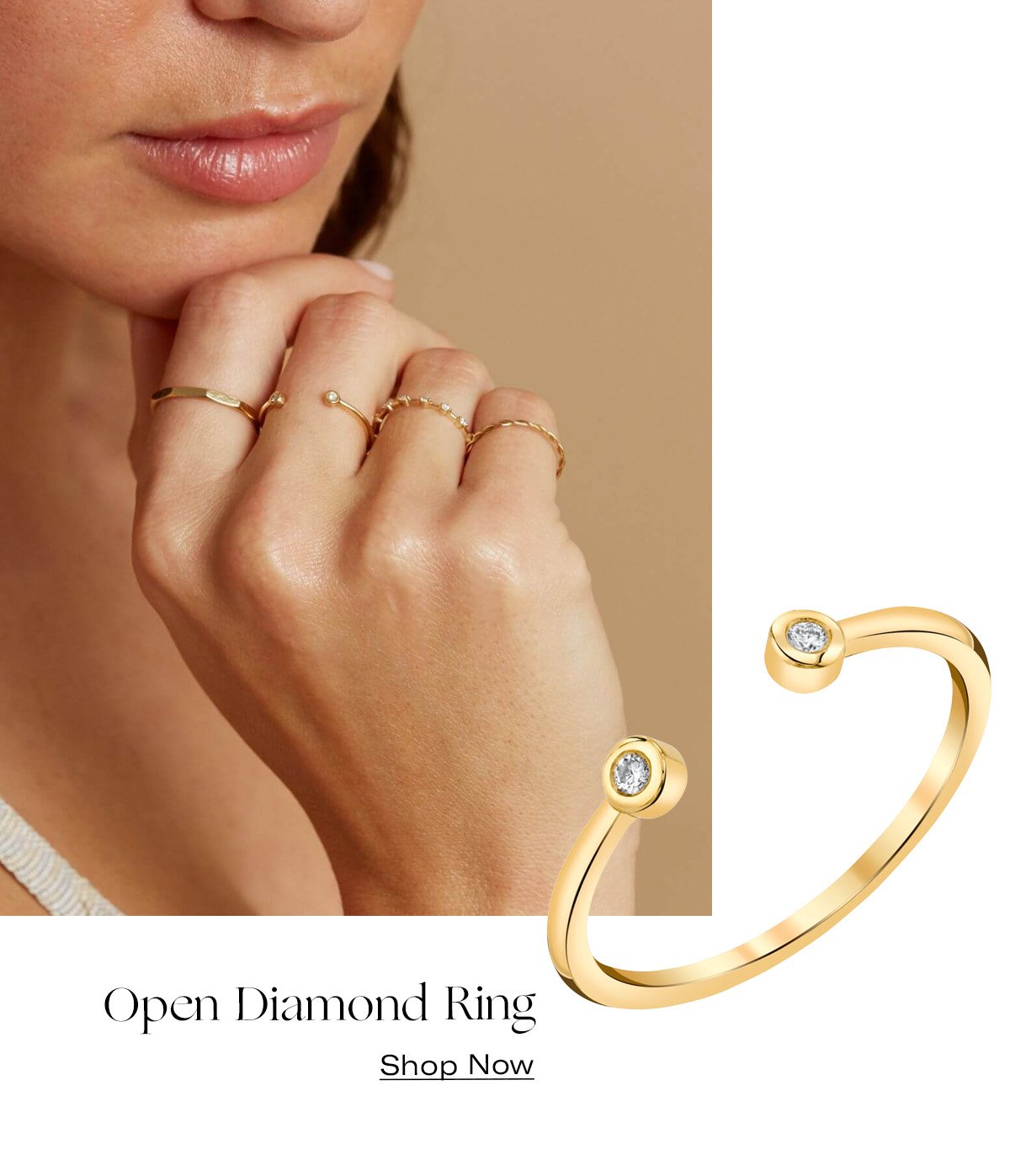 Open Diamond Ring