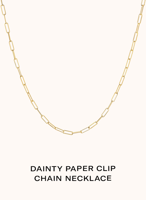 Dainty Paper Clip Chain Necklace