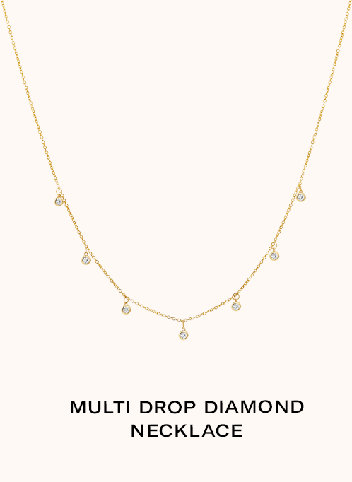 Multi Drop Diamond Necklace