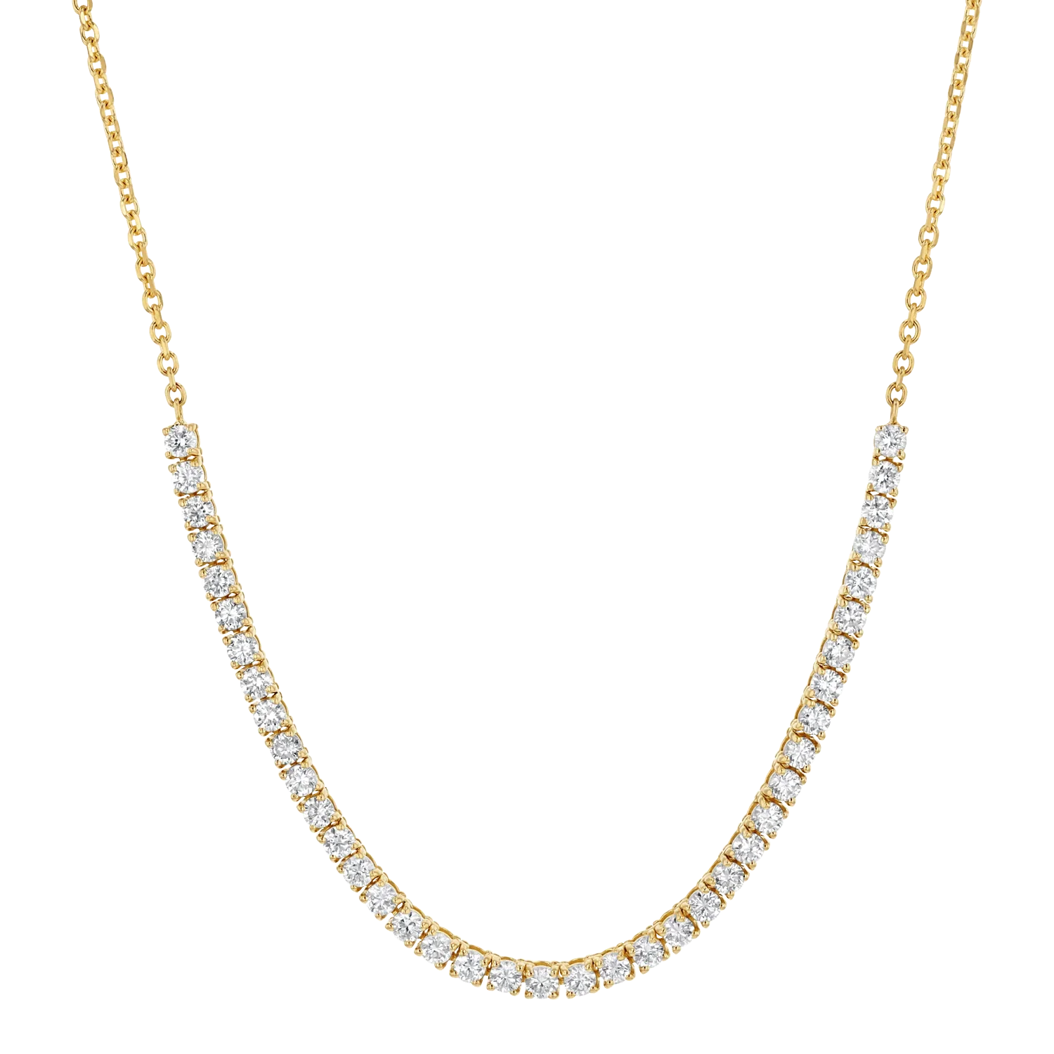 Image of Large Diamond Tennis Chain Necklace
