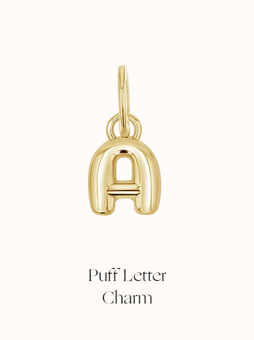 Puff Letter Charm