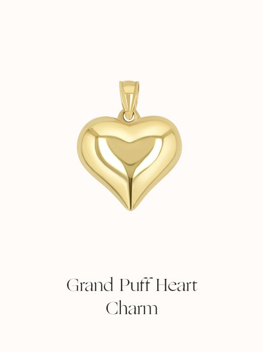 Grand Puff Heart Charm