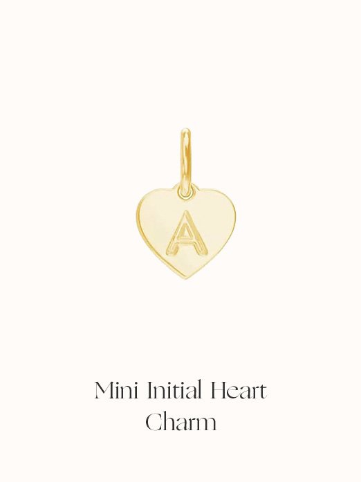 Mini Initial Heart Charm
