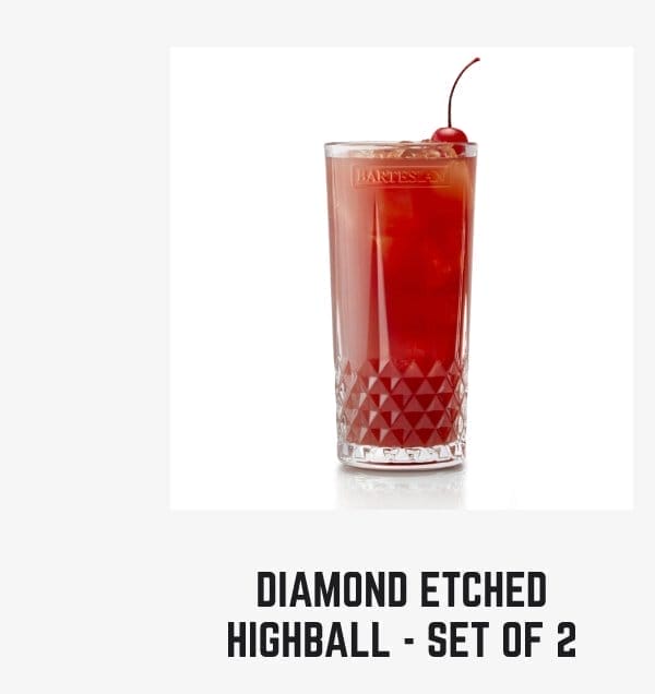 Shop Diamond Etched Highball - Set of 2
