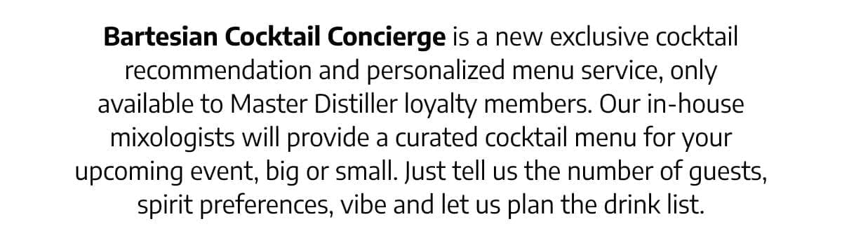 Bartesian Cocktail Concierge