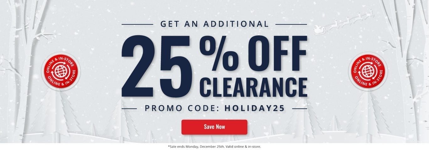 25% Off Clearance
