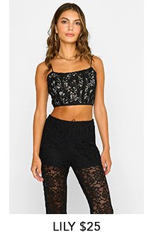 Lily Lace Cami in Black \\$25
