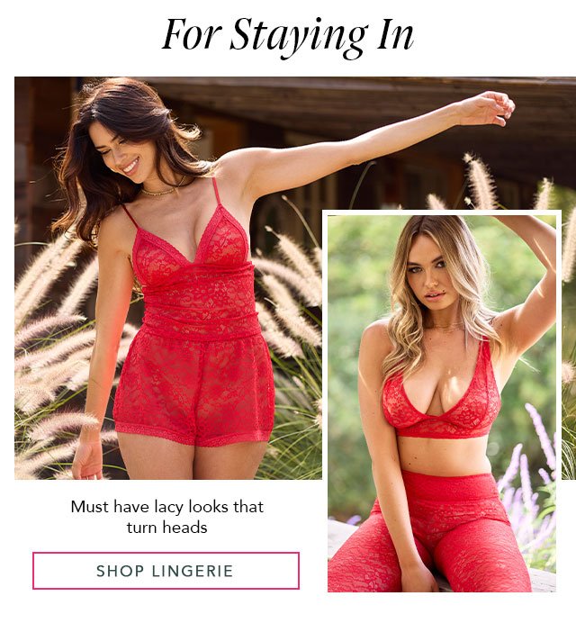 For Staying In, Shop Lingerie 