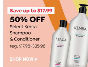 50% OFF SELECT KENRA SHAMPOO & CONDITIONER